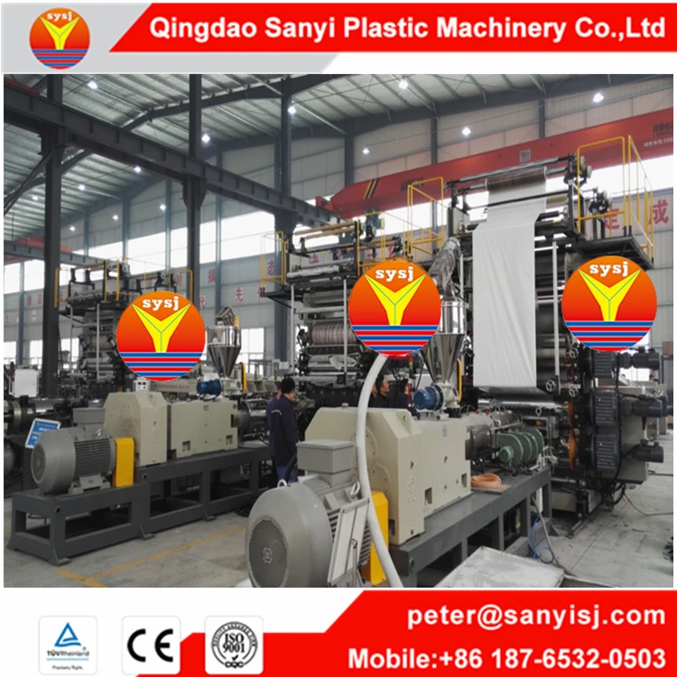 Plastic PVC WPC Spc Flooring Tile/Plank Production Extruding/Extrusion/Extruder Making Machine