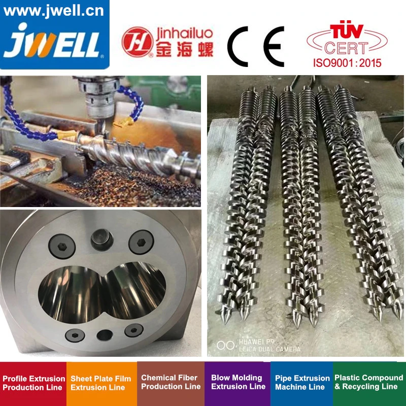 Jwell - Bimetallic Twin Screw and Barrel for Plastic Recycling Agricultural Making Extrusion Machine