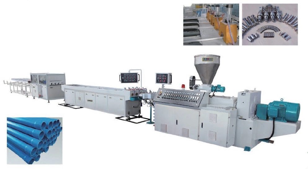 PVC - UPVC Conduit Tube Extrusion Line High Speed Four Cavity PVC Pipe Production Equipment Machine