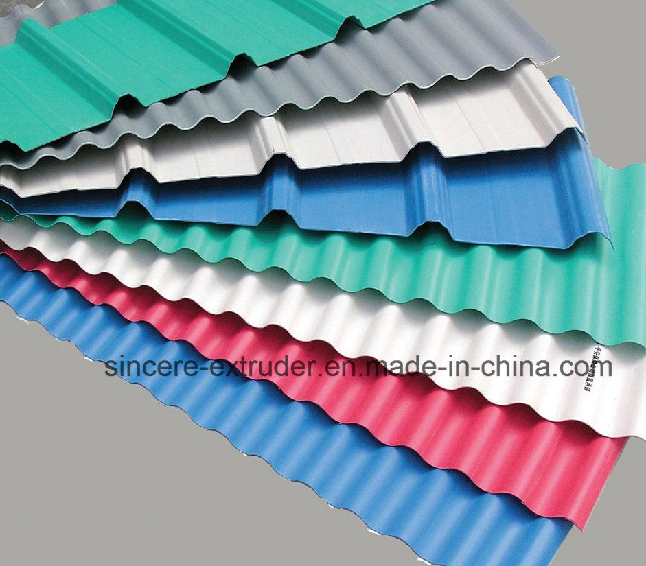 Trilayer PVC ASA Composite Roof Tile Extrusion Machine