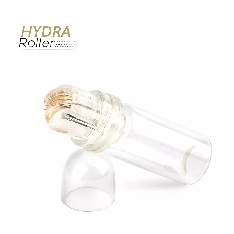 Super Derma Roller Microneedle Hydra Roller 64 Gold Tips Dermaroller Bottle