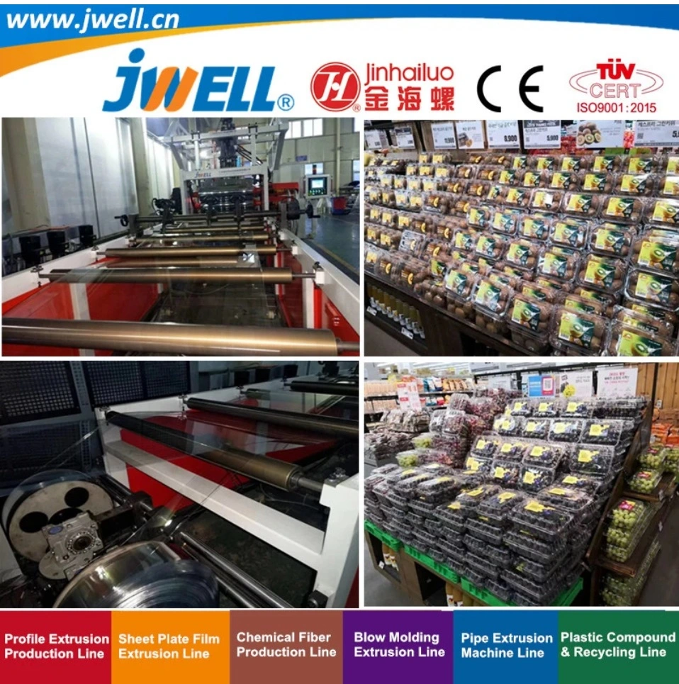 Jwell PLA Pet Plastic Biodegradable Sheet Recycling Plastic Cup Making Extrusion Machine