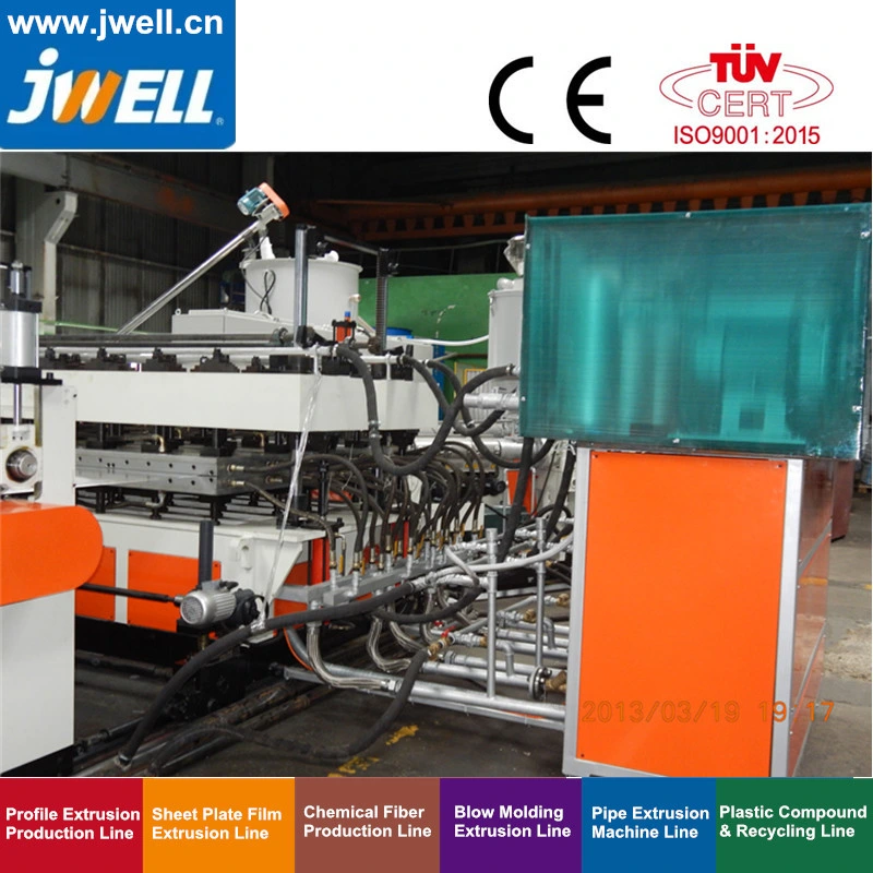 Jwell PC Plastic Hollow Cross Section Plate Extrusion Line/Extruder/Machine