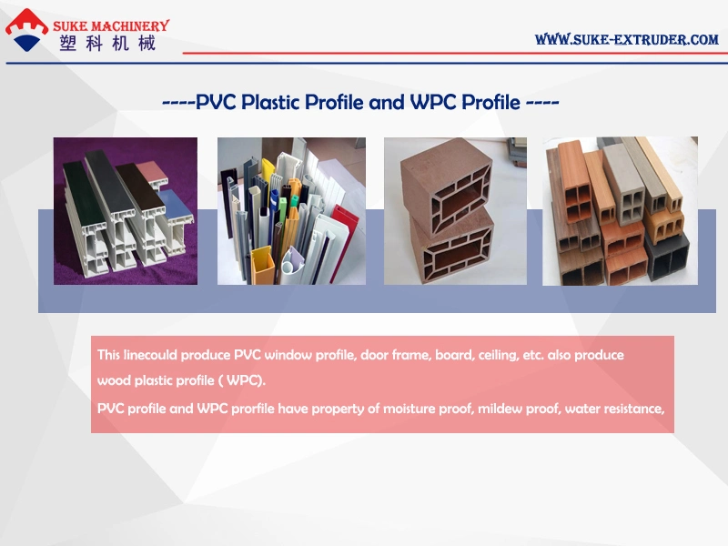 Plastic PVC/UPVC WPC (PE/PP+wood) Profile Extrusion Making Extruder Machine