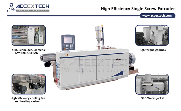 Single Screw Extruder Plastic HDPE/LDPE/PE Gas Pipe Extruder Production Line