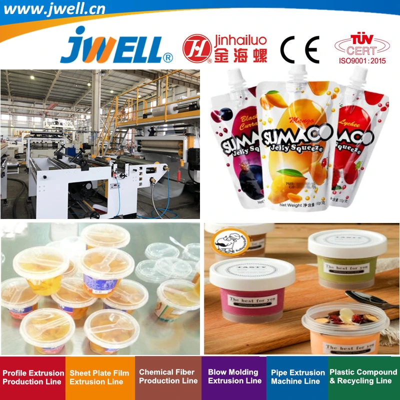 Jwell PP EVA|EVOH|PS|PE Plastic Multi-Layer Sheet Recycling Agricultural Co-Extrusion Making Machine for Jelly Packing Factory Price and High Efficient