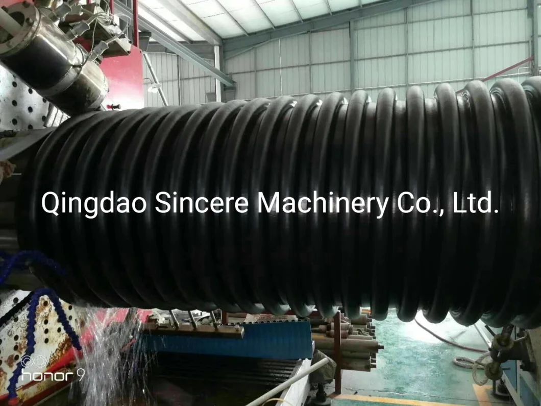 Hollow-Walled Spiral Pipe Extrusion Machine, Polyethylene Casing Pipe Producing Line