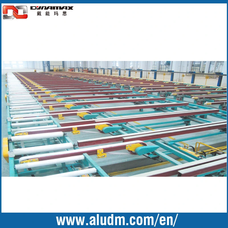 1450t Aluminium Profile Extrusion Machine in Profile Cooling Conveyor Tables/Handling System Conveyor
