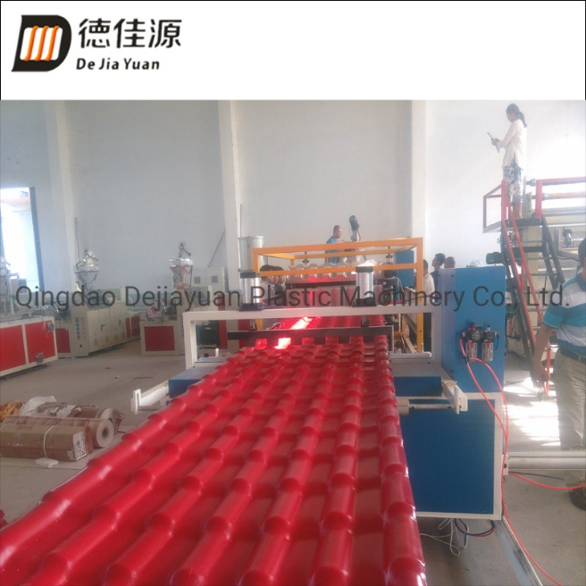 Djy Series PVC+ASA Plastic Glazed Roof Tile Production Line Extrusion Machine