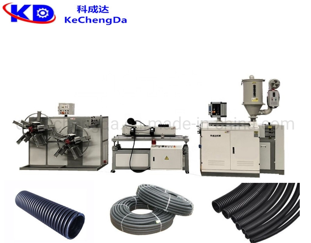 Single Screw Extruder Plastic PVC/PP /PE Single Wall Bellows Tube/Pipe Production Machinery