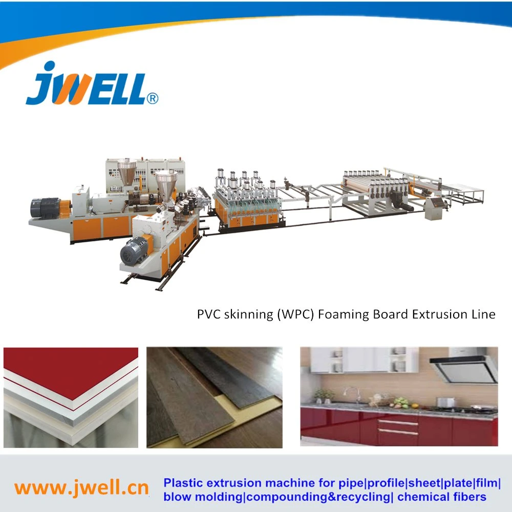 Jwell Wood Plastic WPC Celuka/Semi-Skinning PVC Foaming Board Extrusion Production Line