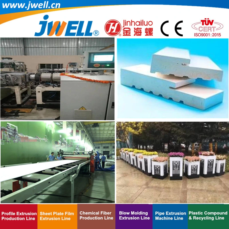 Jwell PVC Plastic Foamed Board and PVC Door Frame Recycling Profile Making Extrusion Machine