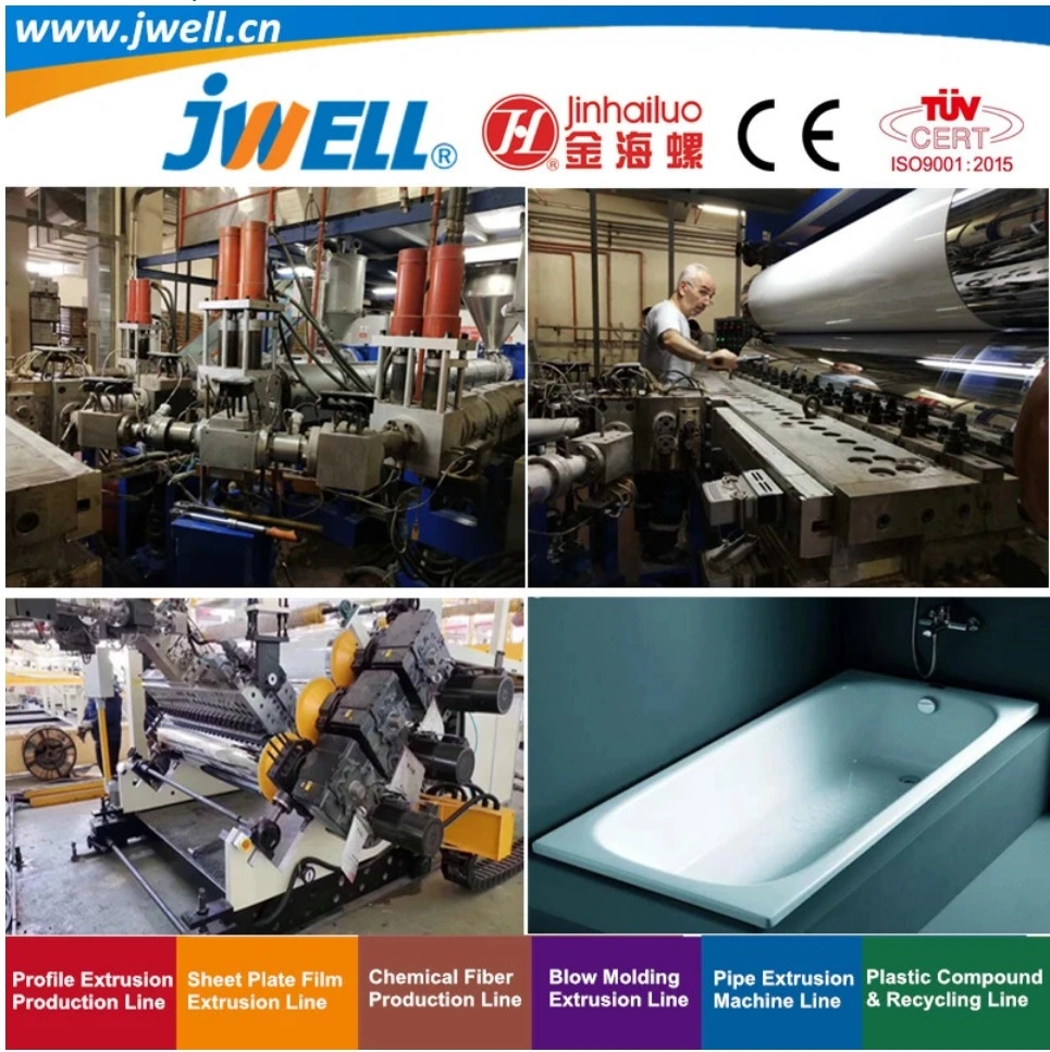 Jwell ABS PMMA Plastic Refrigerator Plate Sanitaryware Plate Recycling Agricultural Making Extrusion Line Machine