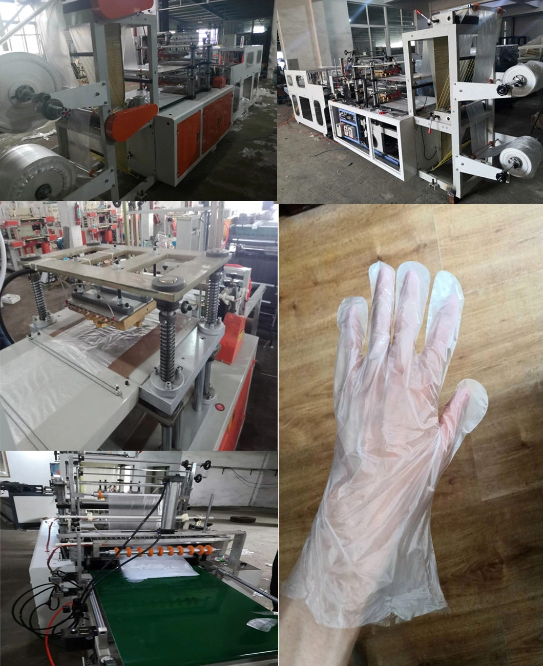 Fully Automatic 2 Line High Speed HDPE PE CPE TPE Film Disposable Glove Making Machine