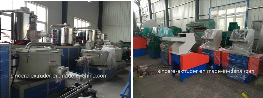 Plastic PVC Profile Extrusion Line with Profile Punching Machine