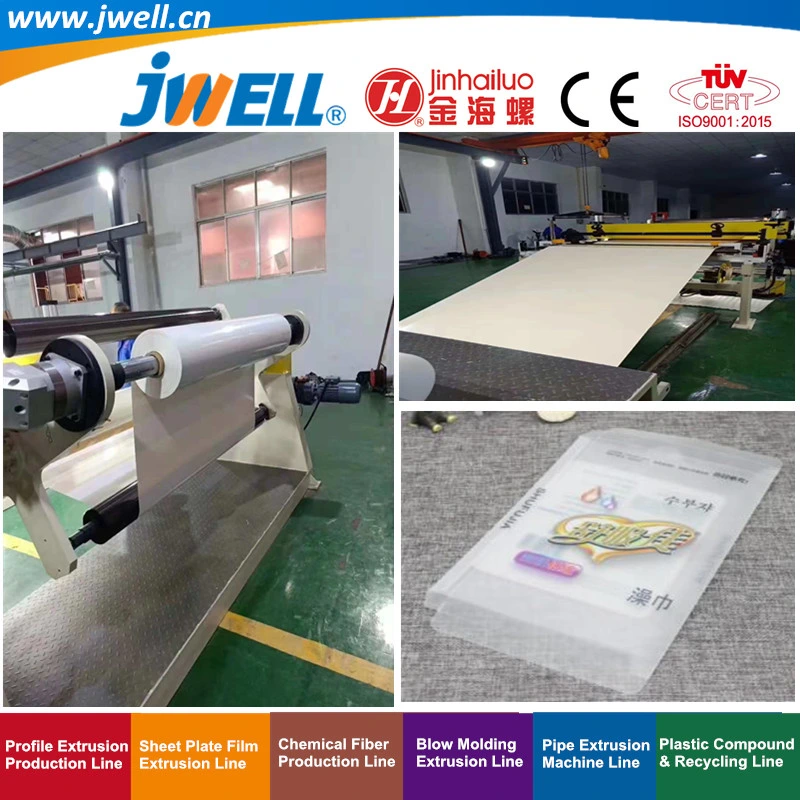 Jwell-Jwell-PVC Plastic Rigid Transparent Sheet Thickness 0.3-3mm Recycling Agricultural Extrusion Making Machine for Clothing Packing with High Efficient