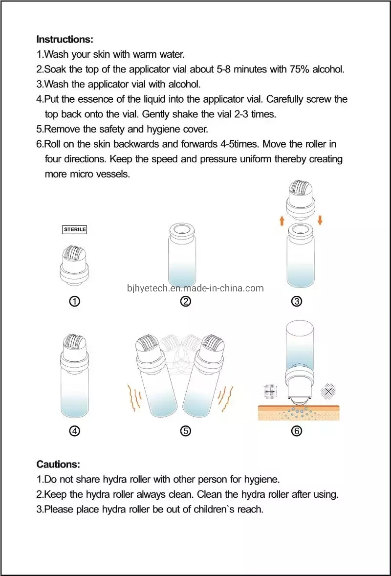 Wholesale 64/ 192/200/540/1080 Needles Micro Needle Roller/ Micro Needle Derma Hydra Roller