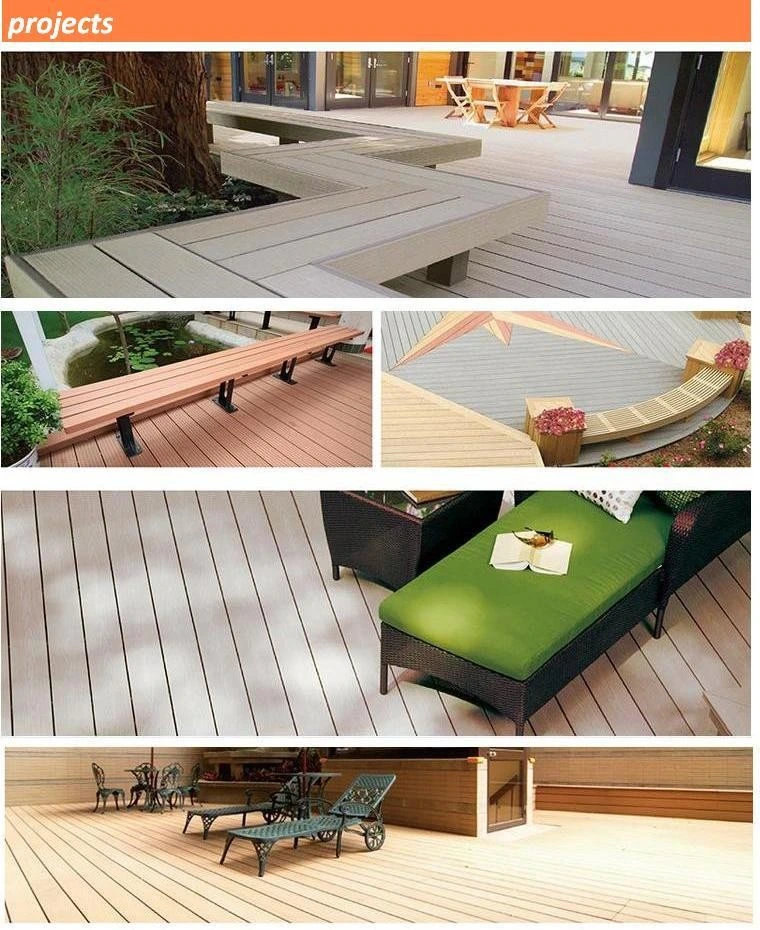 Co-Extrusion Solid Outdoor Park and Garden WPC Decking Composite Floor