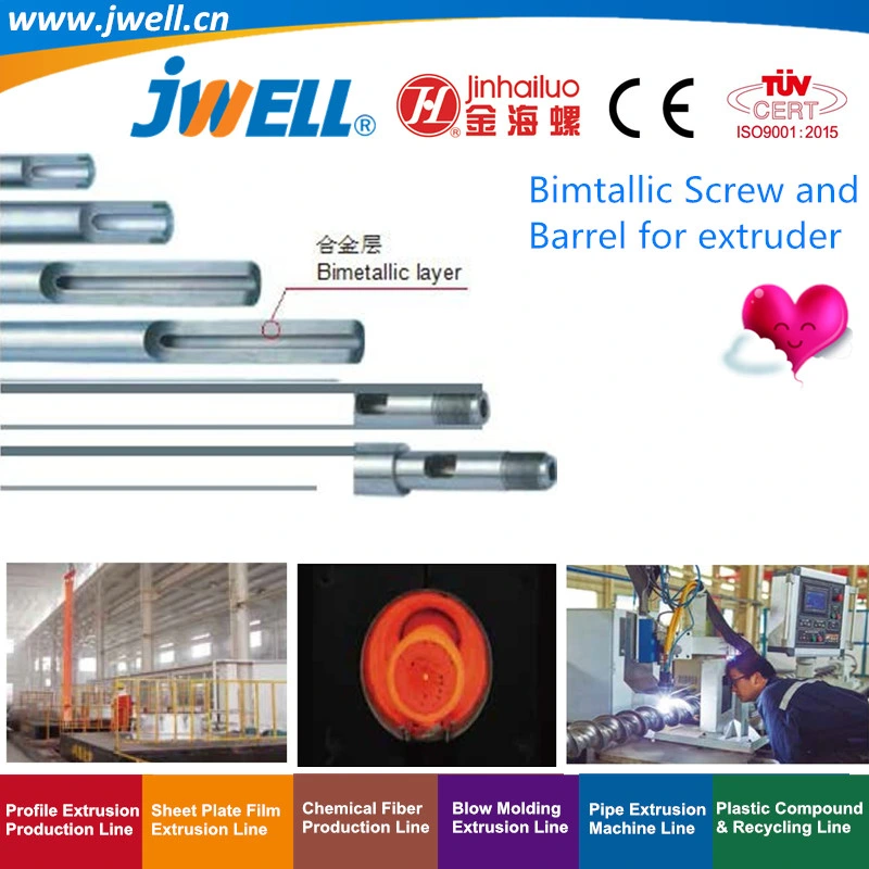 Jwell - Bimetallic Twin Screw and Barrel for Plastic Recycling Agricultural Making Extrusion Machine