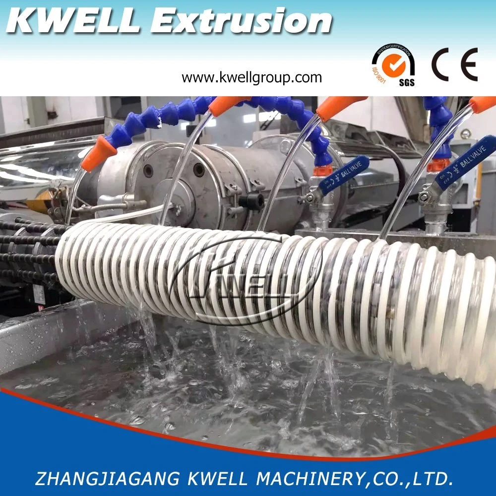 Fabric Fiber Reinforced PVC Spiral Helix Suction Hose Extrusion Machine Line