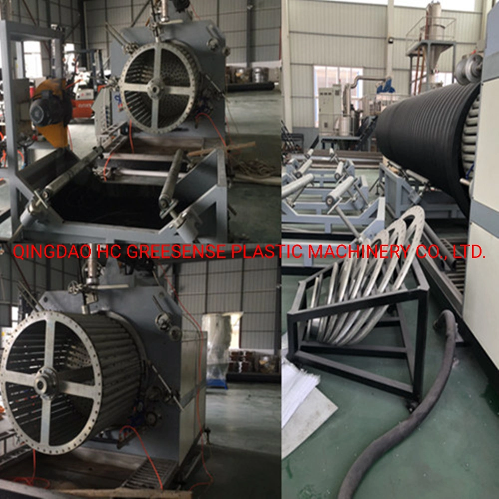 Plastic HDPE Inner Rib Reinforced Spiral/Hollow Wall Sewage Pipe Machine/Krah/Double Wall Corrugated Pipe Extrusion Machine