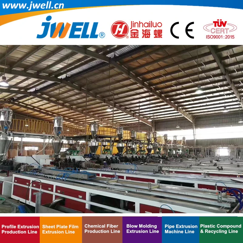 Jwell- PVC WPC Wood-Plastic Quick Assembling Wall Panel|Board Recycling Plastic Profile Making Extrusion Machine for Ceiling|Door Frame|Window Frame|Sound Proof