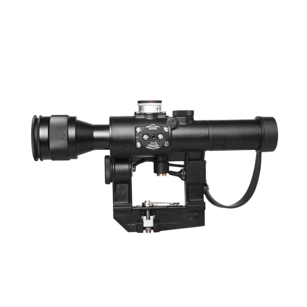 Dragunov Sniper Rifle Scope Svd 4X24 Red Illuminated Ffp Reticle Ak47 Sks Side Mount Riflescope
