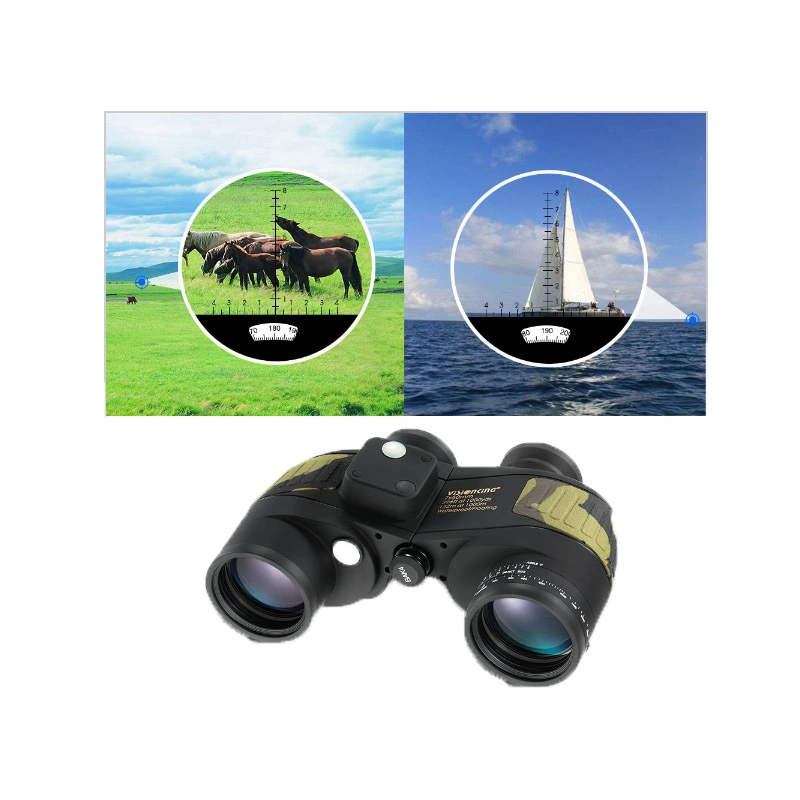 Visionkin 7X50 Military Marine Waterproof Binoculars Compass Range Finder (7X50LS)