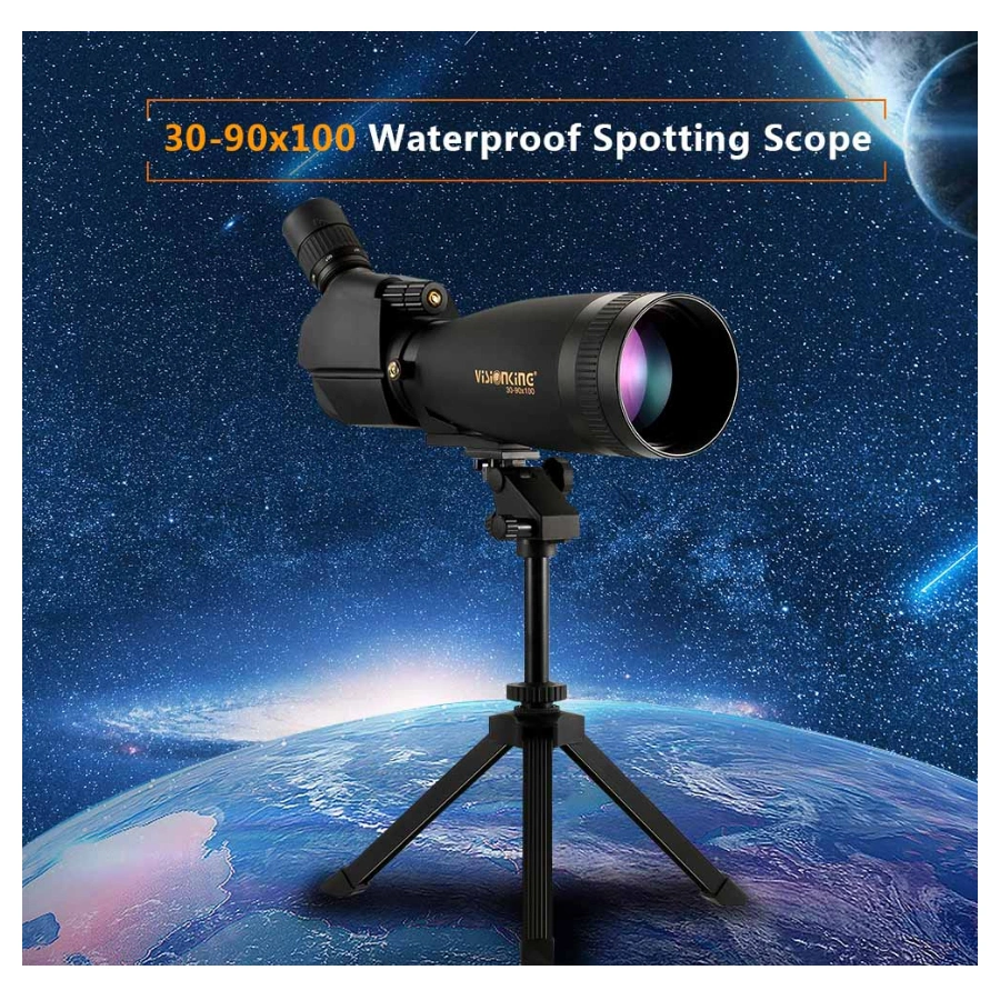 Visionking 30-90X100 Birds Telescope Single-Tube Outdoor Telescope with Tripod Hunting Spotting Scope