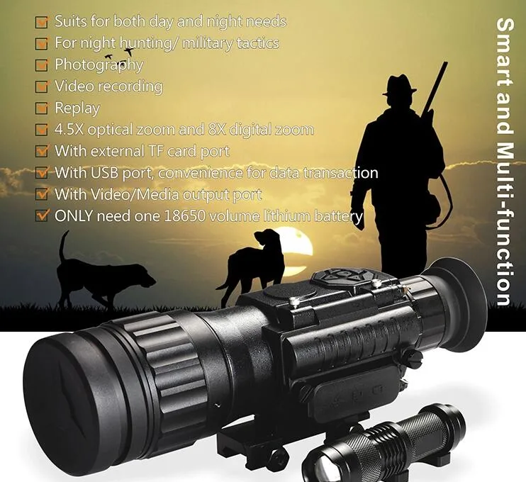 *500m Hunting Telescopic Gun Accessories Infrared Night Vision Sight Dtpq1-4550