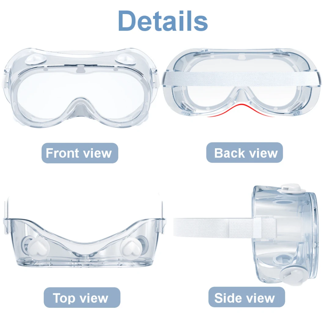 Protective Safety Goggles Wide Vision Disposable Indirect Vent Prevent