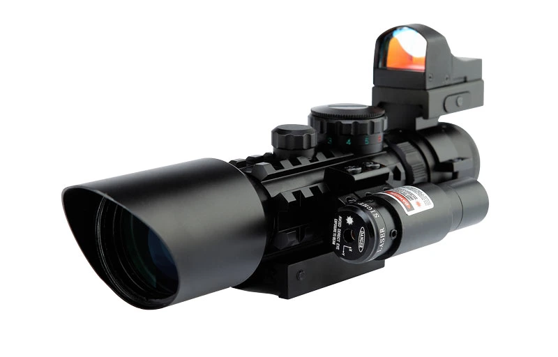 3-10X40 Rifle Scope Sight Red DOT Sight Laser Pointer Riflescope