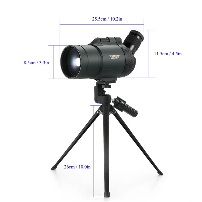 Visionking 25-75X70 Waterproof Mak Zoom Spotting Scope for Birdwatching Long Range Target Shooting Spotting Scope with Tripod