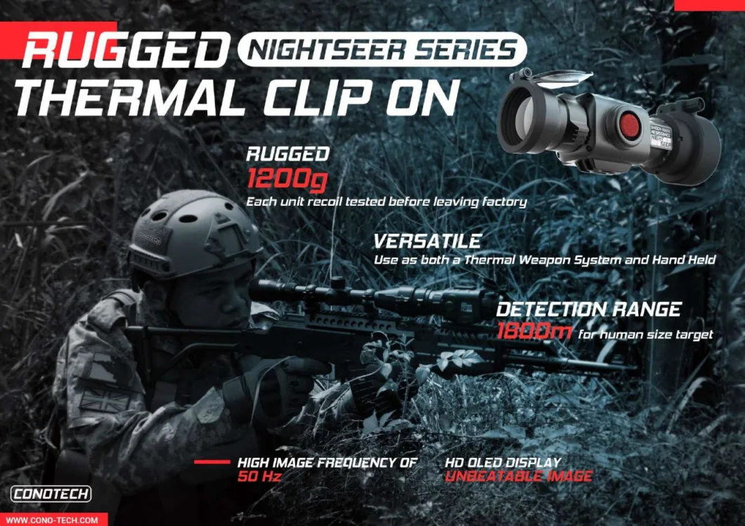 Ultra Compact Rugged Thermal Clip on Night Vision Patrol Thermal Imaging Attachment