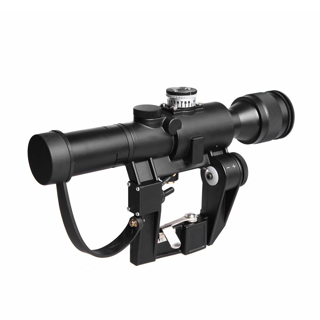 Dragunov Sniper Rifle Scope Svd 4X24 Red Illuminated Ffp Reticle Ak47 Sks Side Mount Riflescope