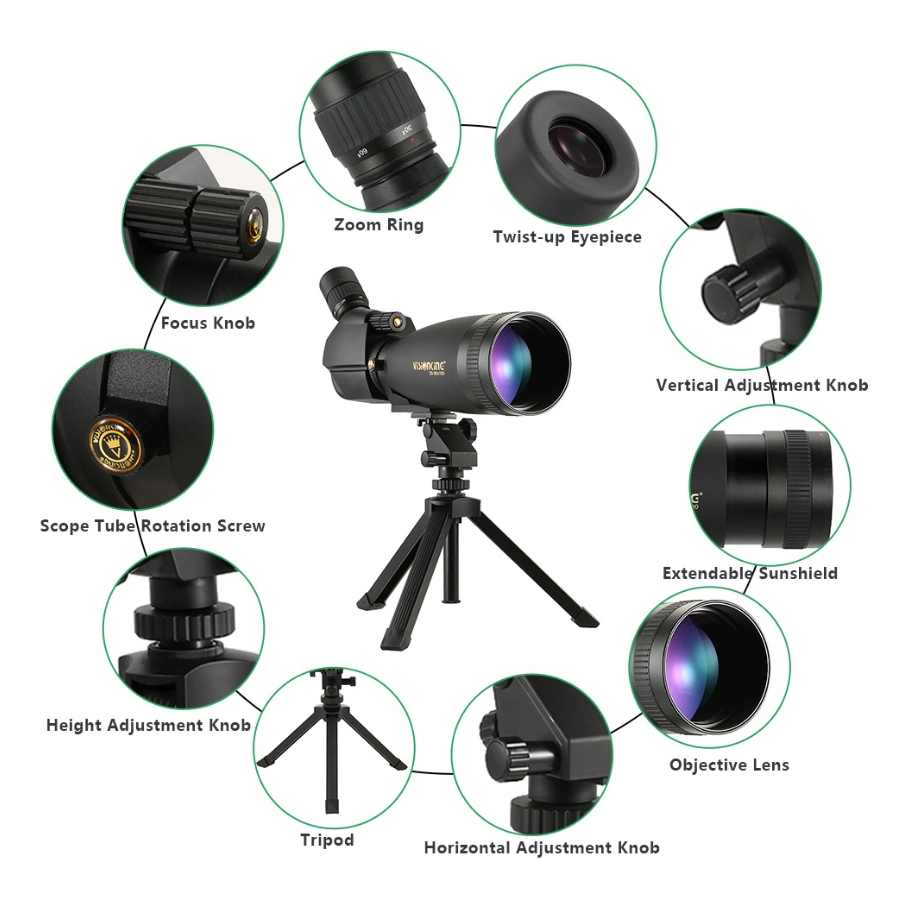 Visionking 30-90X100ss Professional Hunting Bird Watching Telescope Bak4 Monocular Optics Spotting Scope with Tripod