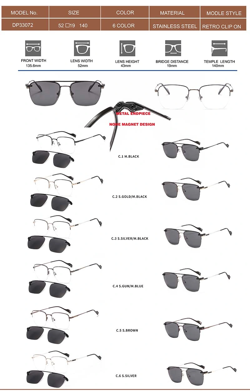 FC Optics UV400 Protective Flip up Type Lens Polarized Clip on Sunglasses Night Vision Polarized Clip Glasses