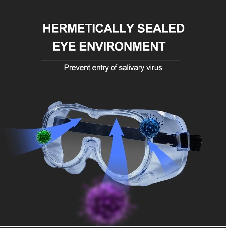 Ce FDA Safety Goggles Enclosed Anti Saliva Fog Safety Glasses Goggles for Work Safety Goggles
