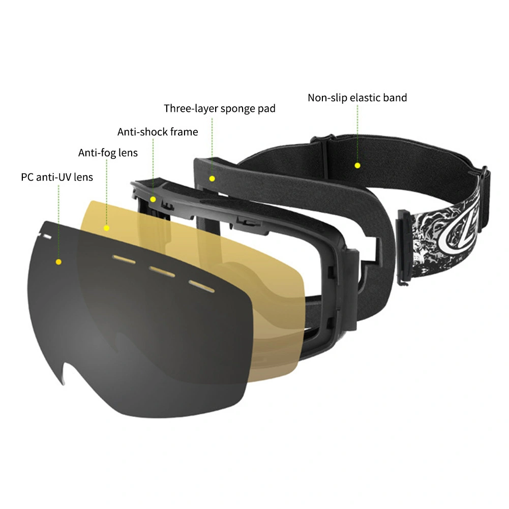 TPU Frame Driving Skiing Night Vision Goggles Anti UV400 Eye Protection Outdoor Safety Goggles