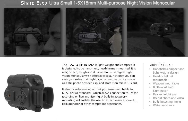 Digital Night Vision on The Market for Sale Night Vision Optic Scopes