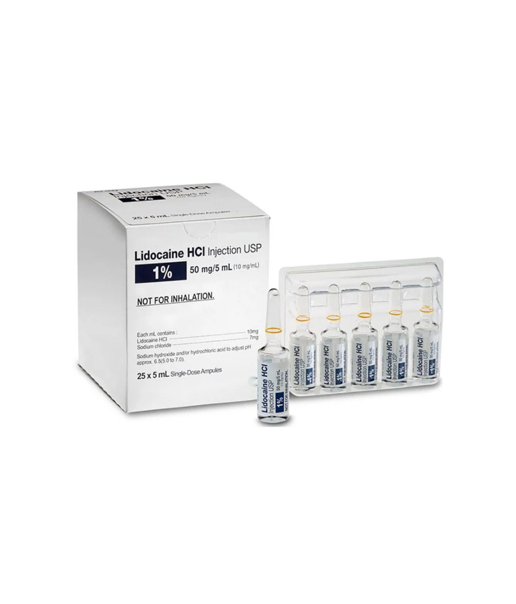 GMP Certified Lidocaine Hydrochloride Injection 5ml: 0.1g