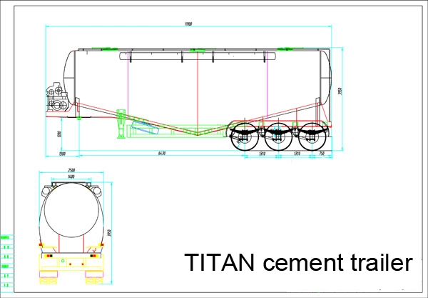 42m3 Bulk Cement Trailer Cement Bulk Trailer Bulk Cement Tanker Trailer