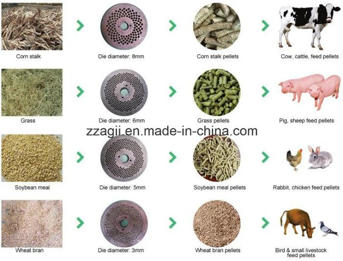 Factory Price Cattle Chicken Chicken Duck Pig Feed Pellet Production Line