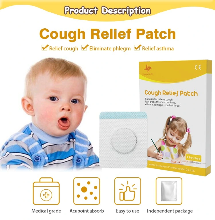 Chinese Medicine Low-Grade Fever Dispelled Anti-Cough Patch for Baby