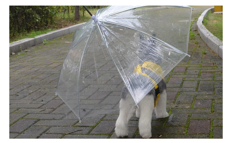 Dog Transparent Umbrella Traction Dog Chain Walking Dog Umbrella Dog Raincoat Poncho