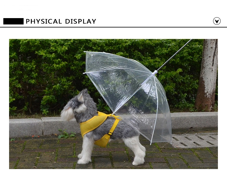 Dog Transparent Umbrella Traction Dog Chain Walking Dog Umbrella Dog Raincoat Poncho