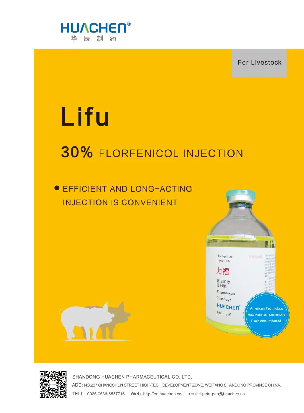 Livestock High Quality 30% GMP Florfenicol Injection Veterinary Drugs