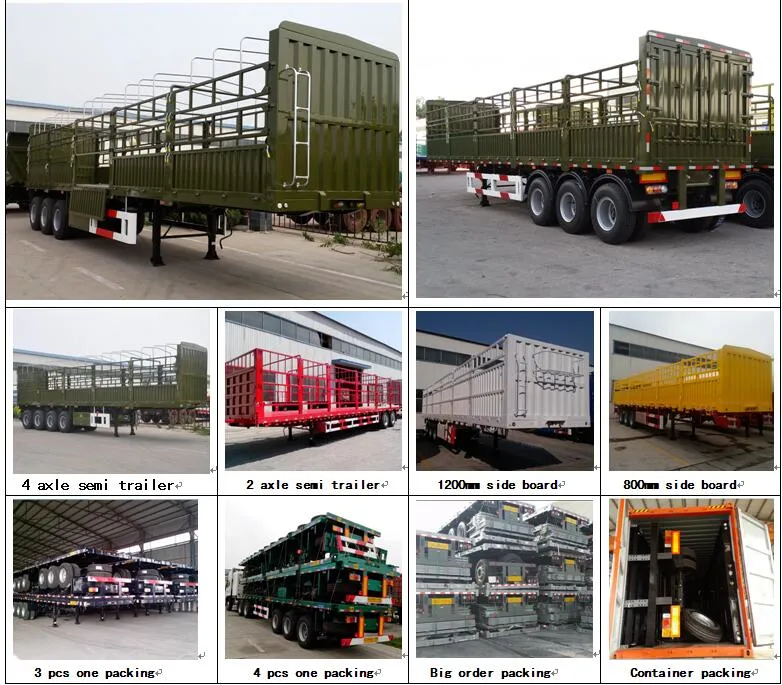Horse/Oxen/Cow/Cattle/Sheep/Pig Transport Fence/Stake Semi Trailer