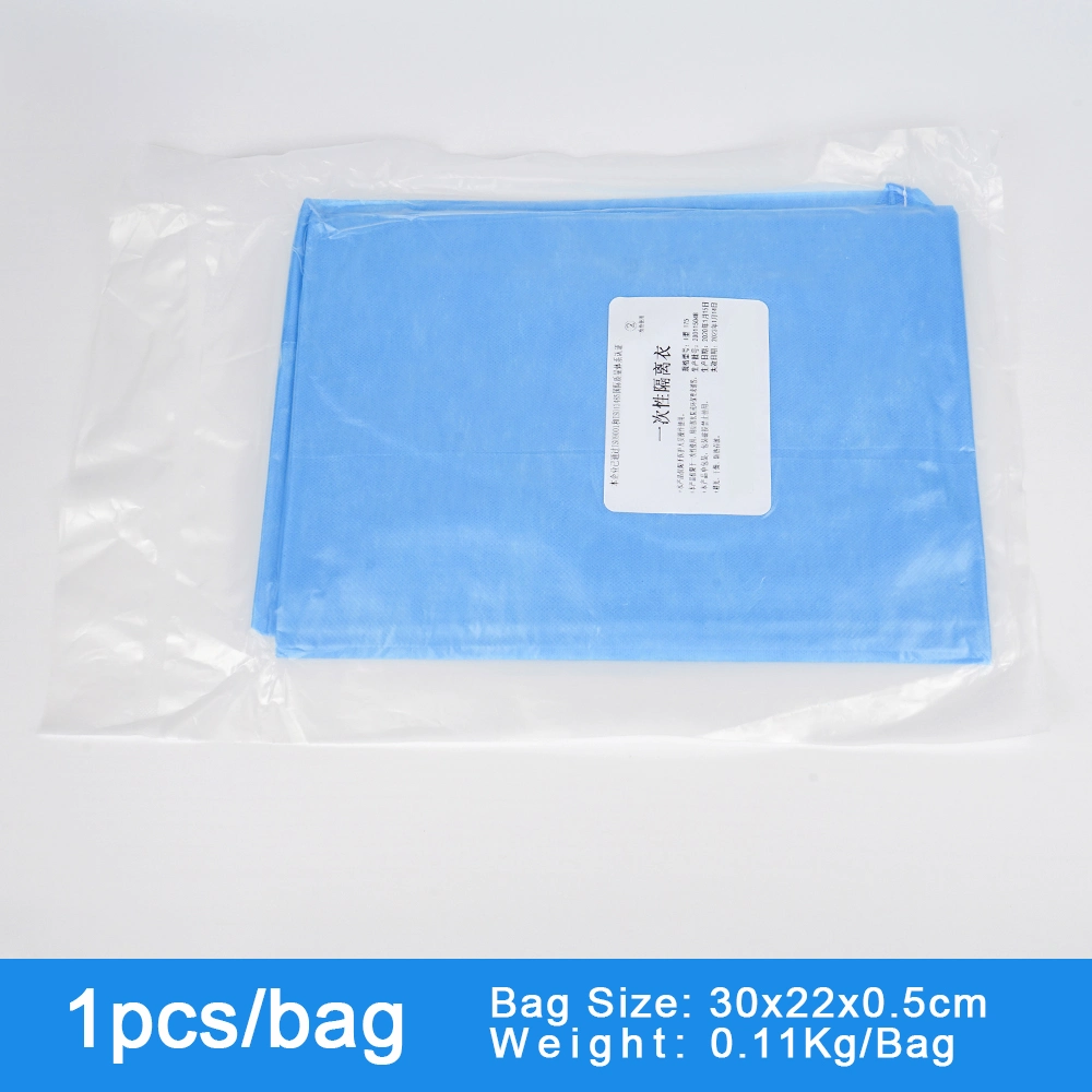 Custom Breathable Antibacterial Fluid-Resistant Disposable Surgical Gowns Steril Disposable Surgical Gown Disposable Knitted Cuff