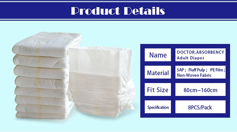 Printed Disposable Bulk Adults Diapers Hospital Elderly Diapers for Adults